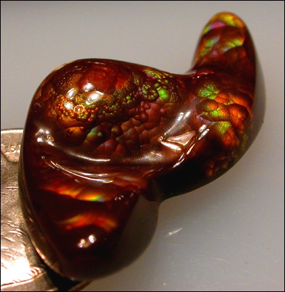 "THE SNAIL" FIRE AGATE CARVING (Mexico) – 15.72 ct.